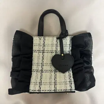 DIANA 프릴 트위드 핸드백 숄더백