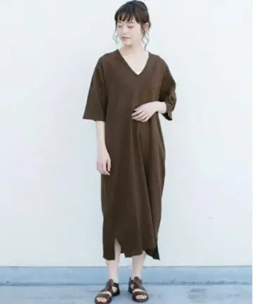 kagure sigalm 롱 원피스 와시 브라운 인기 완판