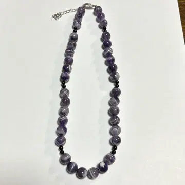 자수정 목걸이 10mm 구슬과 4mm 구슬