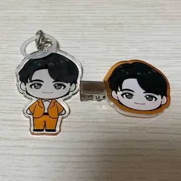 초특급 하루 메지루시 아크릴 키링 헤어 클립