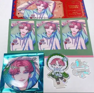 브레마이 아이자와 시노부 홀로그램 아크릴 스탠드 캔뱃지 사진풍 카드 특전