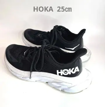 [ HOKA ] 25cm 블랙 통굽 러닝화 호카 클리프톤 엣지