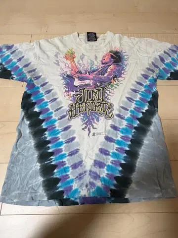레어 Jimi Hendrix 타이다이 T셔츠 빈티지