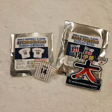 WBC 사무라이 재팬 이토 히로미 투수 아크릴 클립 핀 배지 세트