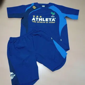 ATHLETA 아스레타 반팔 셋업 축구복 파랑 M 사이즈