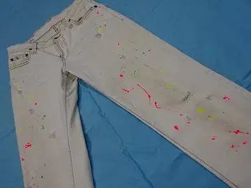 빅존 초스트레치 화이트 M3 캐롯 레그 28 허리 약 80~86