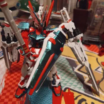 HG 건담 아스트레이 레드 드래곤 도색 완료 윙 파손 있음