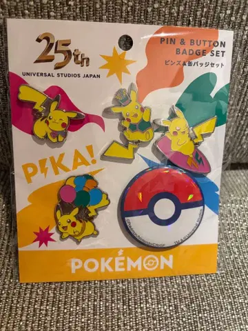 유니버셜 usj 피카츄 포켓몬 25th 핀즈 캔배치