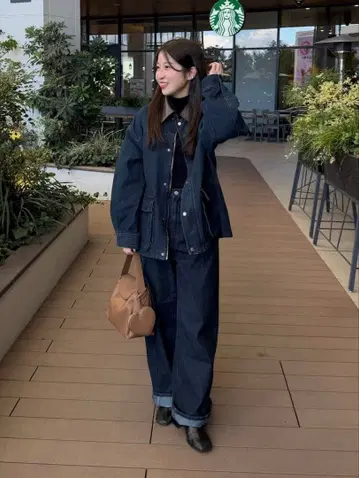 MONO-MART 데님 셋업 인디고 블루