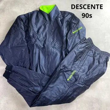 레어 새상품급 올드 데상트 윈드 브레이커 셋업 다크 네이비 90s S