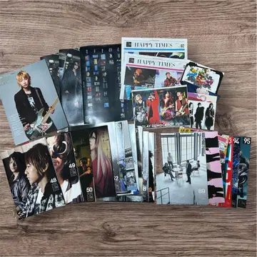 GLAY 회보 등 묶음 판매 클리어 파일 잡지 엽서 스티커