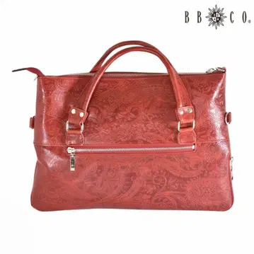 BBCO 비비코 소가죽 백 페이즐리풍 보타니컬 엠보