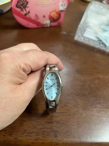 DIVA 실버 블루 시계