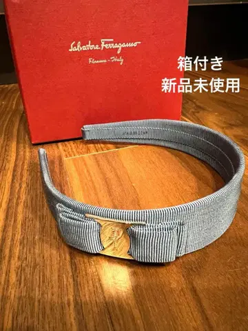 [ 새상품 ] Ferragamo 페라가모 머리띠 블루