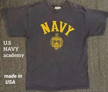 U.S.NAVY 아카데미 헤비 온스 T셔츠 싱글 스티치 USA제