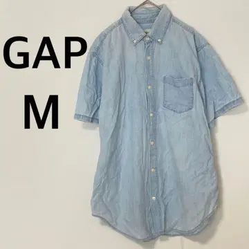 갭 GAP 반팔 데님 셔츠 [ M ] 라이트 블루