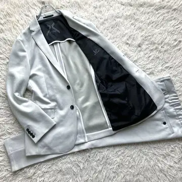 [ 현행 컨디션 최상 XL ] 커스텀컬쳐 셋업 수트 화이트 스트레치