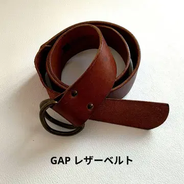 [ 레어 ] GAP 갭 링 벨트 가죽 천연 가죽 소가죽 브라운 대만제