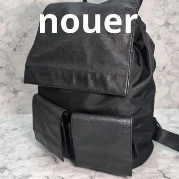 nouer YAMADAYA 가죽 x 나일론 백팩 백팩 주름 가죽