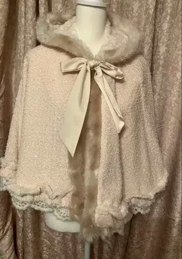 시크릿허니 후드 판초 케이프