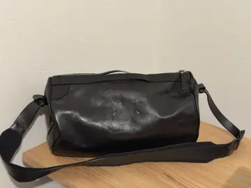 블랙 가죽 숄더백