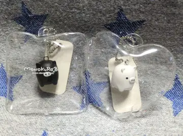 새상품급 산엑스 모노크로 부 벌룬 피규어 화이트 블랙 세트