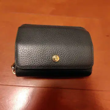 BARCOS 이단 접이식 지갑 그린 가죽