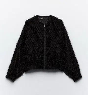 새상품급 자라 ZARA 블랙 대비 프린지 자켓 L 모드 스타일