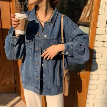 BLATE 볼륨 슬리브 데님 자켓