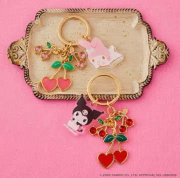 산리오 반짝반짝 후르츠 참 쿠로미 마이멜로디 하트 체리