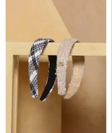 Darich 스프링 트위드 머리띠 BLK