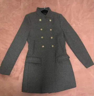 ZARA 더블 브레스트 울 코트 그레이 XS 정가 15,990엔