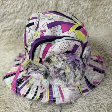 에밀리오 푸치 햇 2005 라크루아 코사지 프린지 코튼