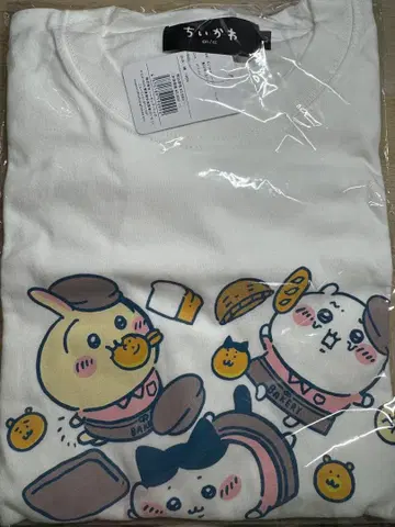 치이카와 베이커리 캐릭터T셔츠 화이트