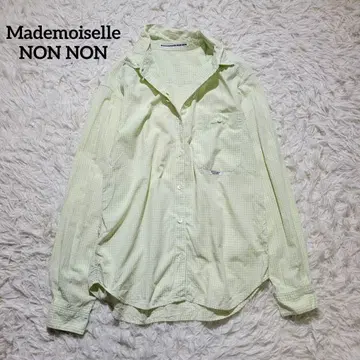 [ 새상품급 ] 마드모아젤 논논 깅엄 체크 셔츠 블라우스 M 긴팔