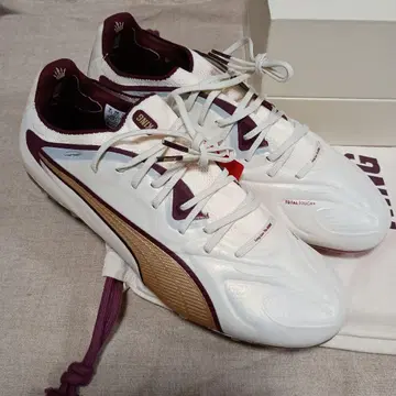 Puma King 축구화 화이트/버건디