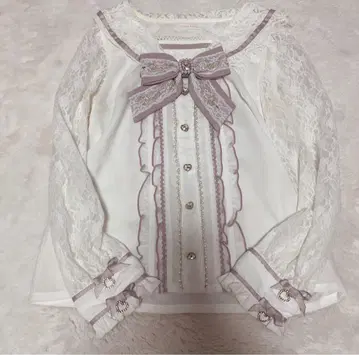 LIZ LISA 레이스 세일러 블라우스 핑크