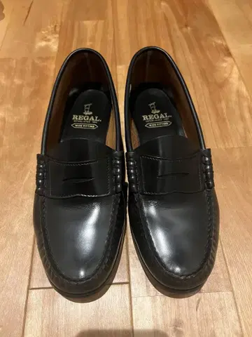 REGAL 블랙 가죽 로퍼 24.5cm