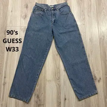 90s GUESS 와이드 데님 팬츠 W33 게스 청바지