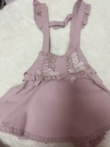 LIZ LISA 서스펜더 포함 스커트 핑크