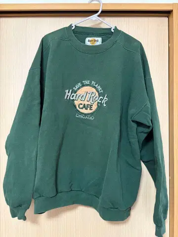 Hard Rock Cafe 맨투맨 XL 그린 USA제