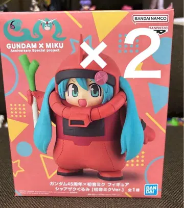 2개 세트 판매 GUNDAM X MIKU SD 피규어