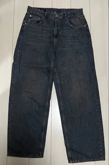 ZARA 다크 데님 배기진 34