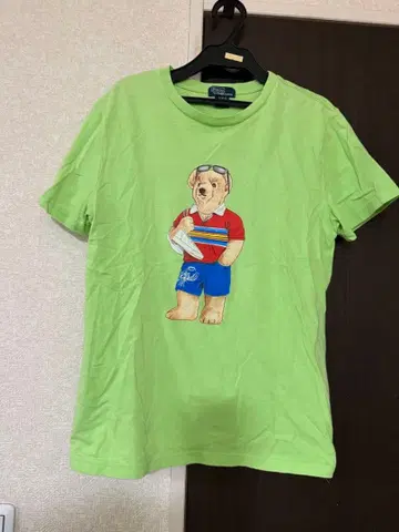 폴로베어 곰 프린트 반팔 T셔츠 라이트 그린