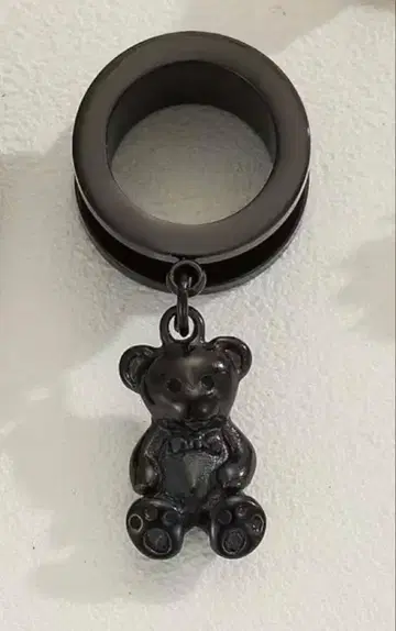 곰돌이 장식 바디피어싱 10mm 0G용