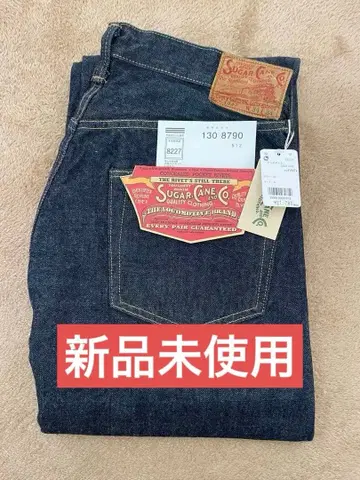 미사용 새상품 슈가케인 SC41947A w34 빨간색 셀비지 청바지