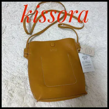 kissora 키소라 천연 가죽 가죽 숄더백 일본제 카멜 사선 크로스백