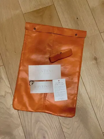 TUSTING 타스팅 오렌지 가죽 문서 케이스 새상품급