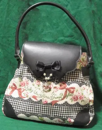 BABY 스위티 깅엄 보더 보스턴 Bag 블랙