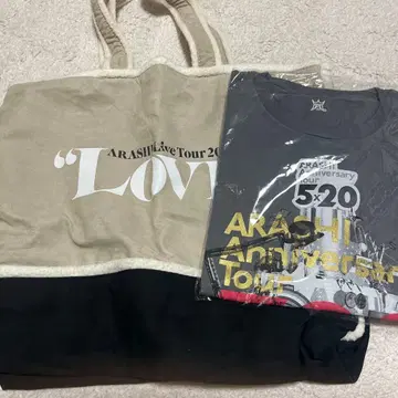 아라시 LOVE 5 x 20 토트백 티셔츠